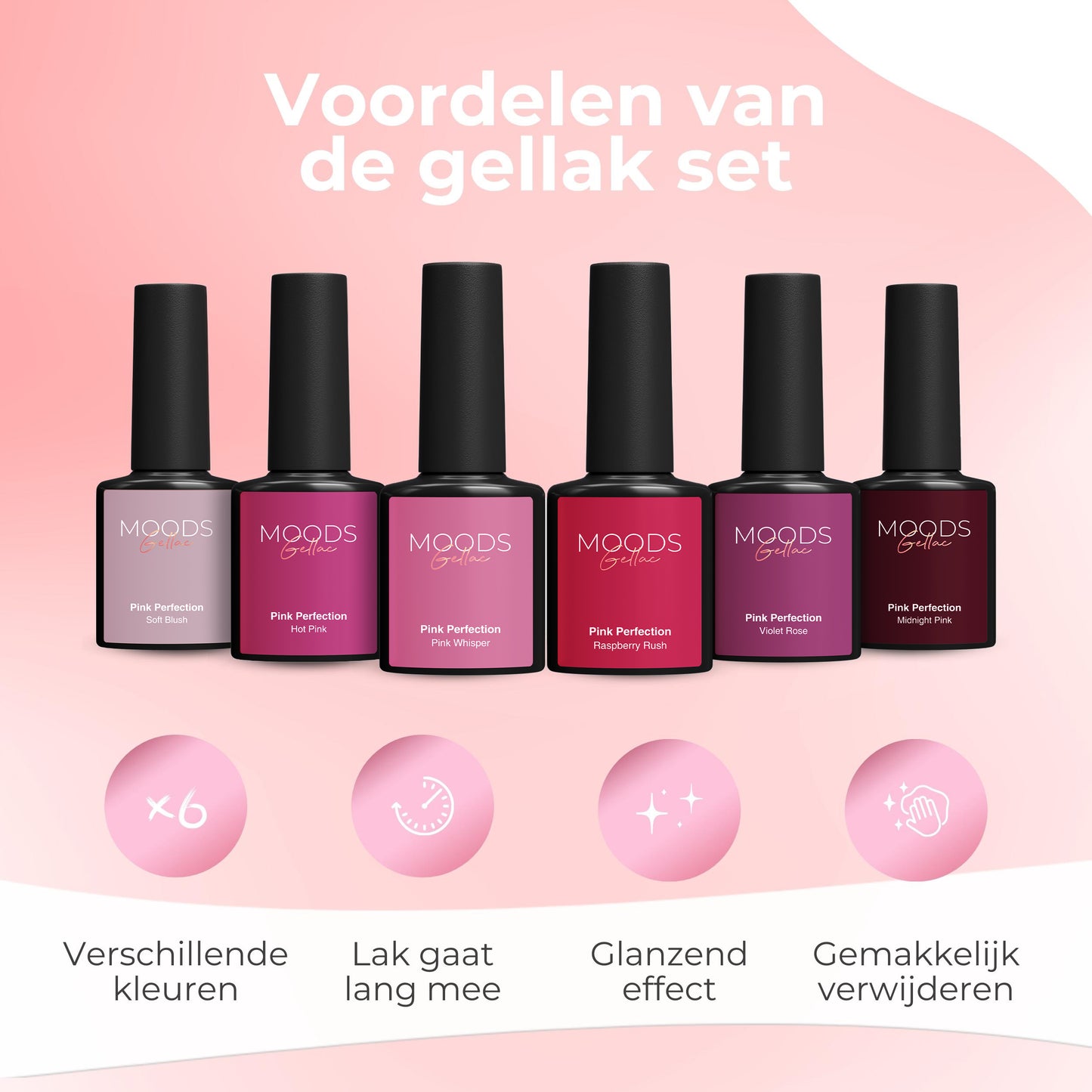 Pink Perfection 6-delige Set - Gellak - HEMA Free - Moods Gellac