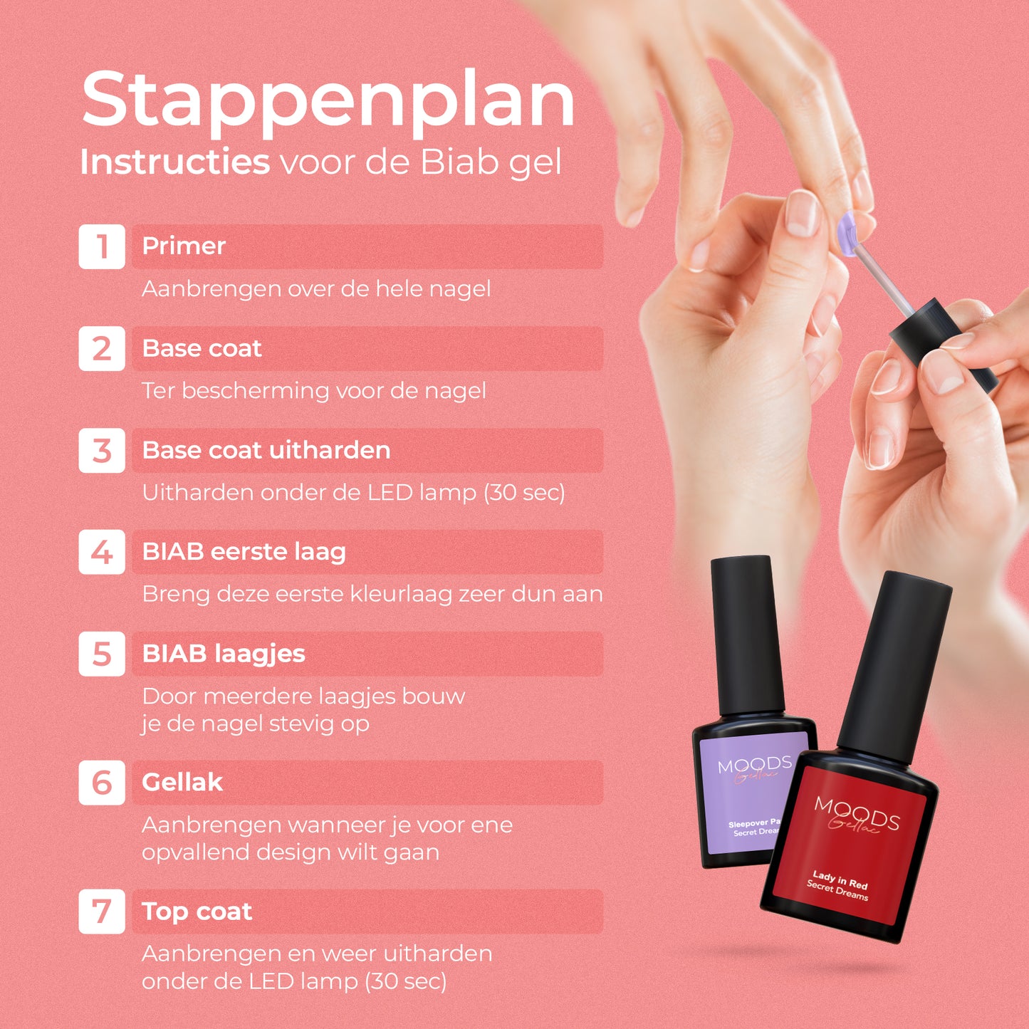 BIAB Nagels Starter Pakket - Secret Dreams - HEMA Free - Moods Gellac