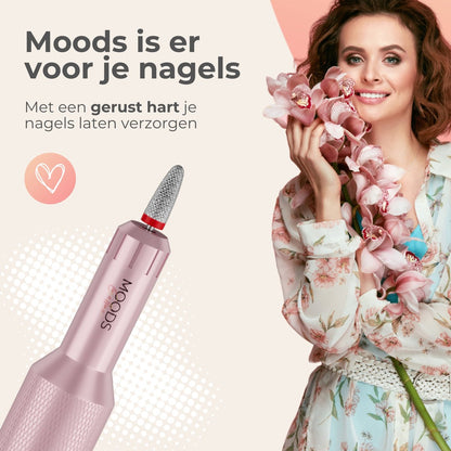 Elektrische Nagelvijl - 20000RPM Draadloos en Oplaadbaar - Roze - Moods Gellac