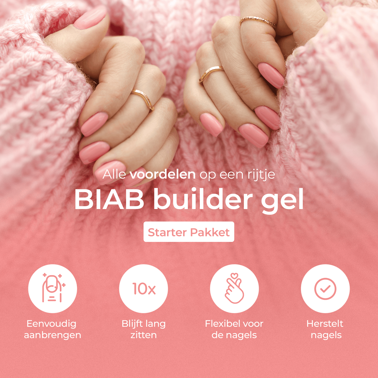 BIAB Nagels Starter Pakket - Nude Pink