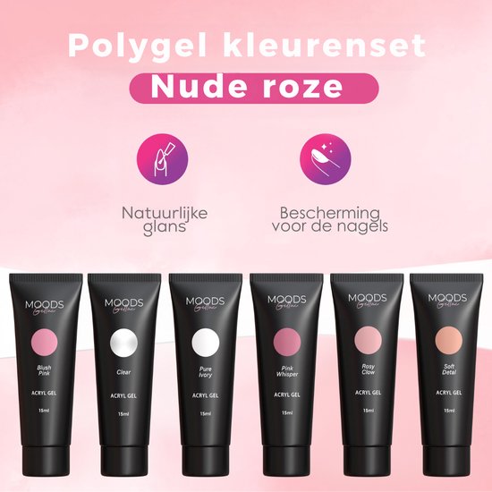 Acrylgel Hervulset - Polygel - Nude Roze