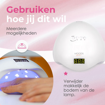 Advanced Nagellamp - Nageldroger - Krachtige LED Lamp - Moods Gellac - Moods Gellac