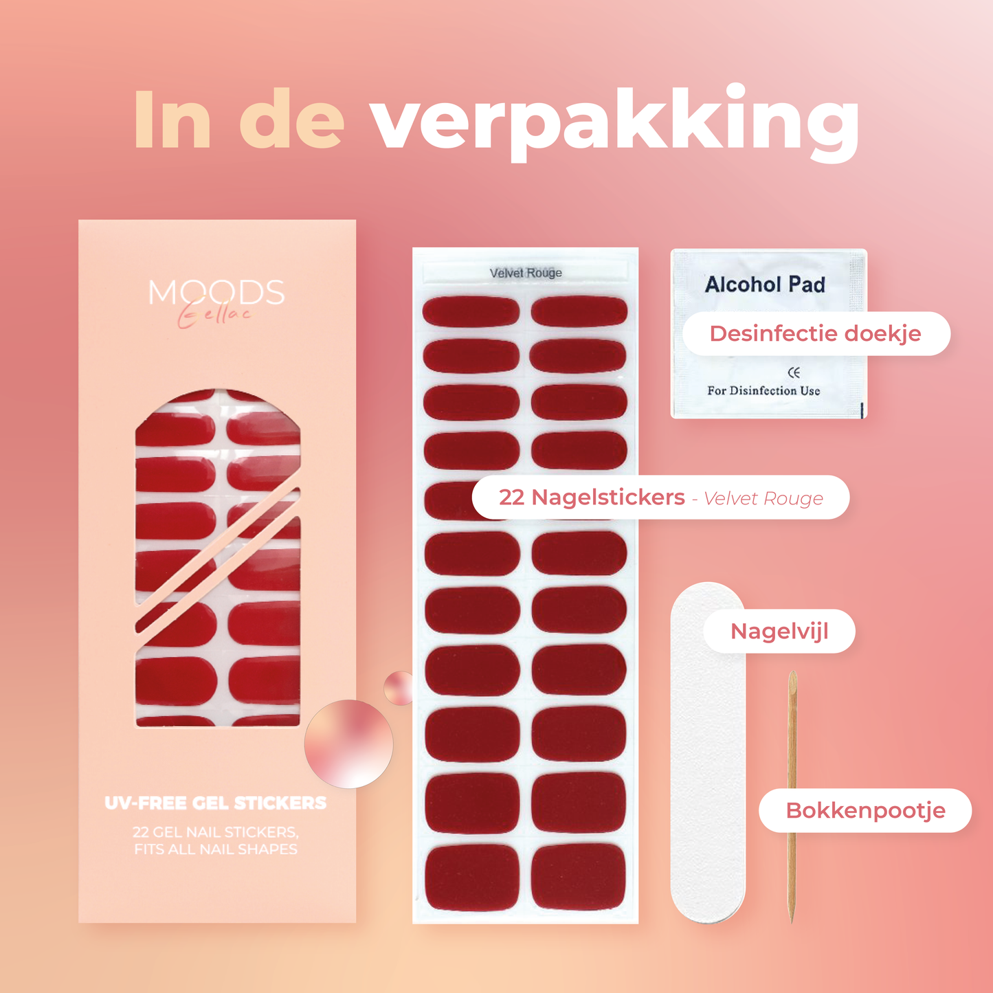 Nagelstickers - Velvet Rouge