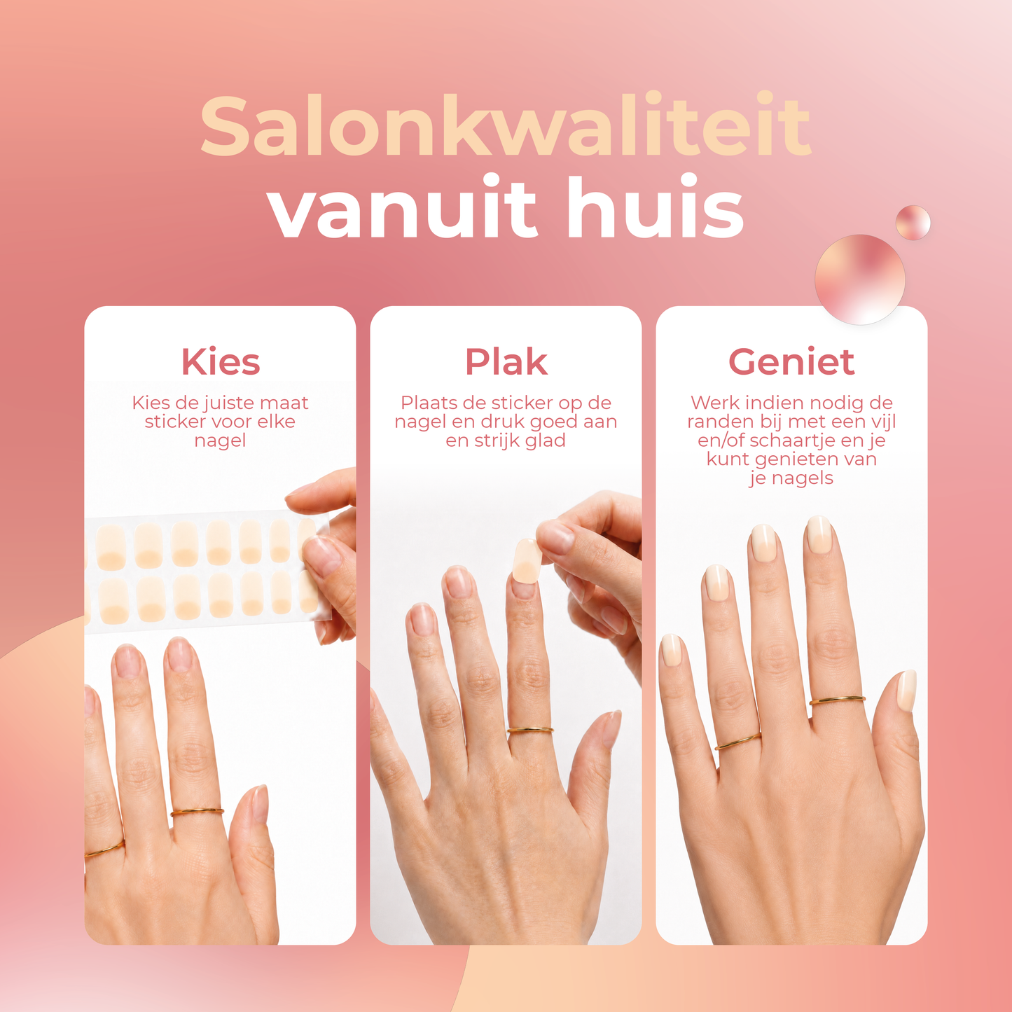 Nagelstickers - Soft French