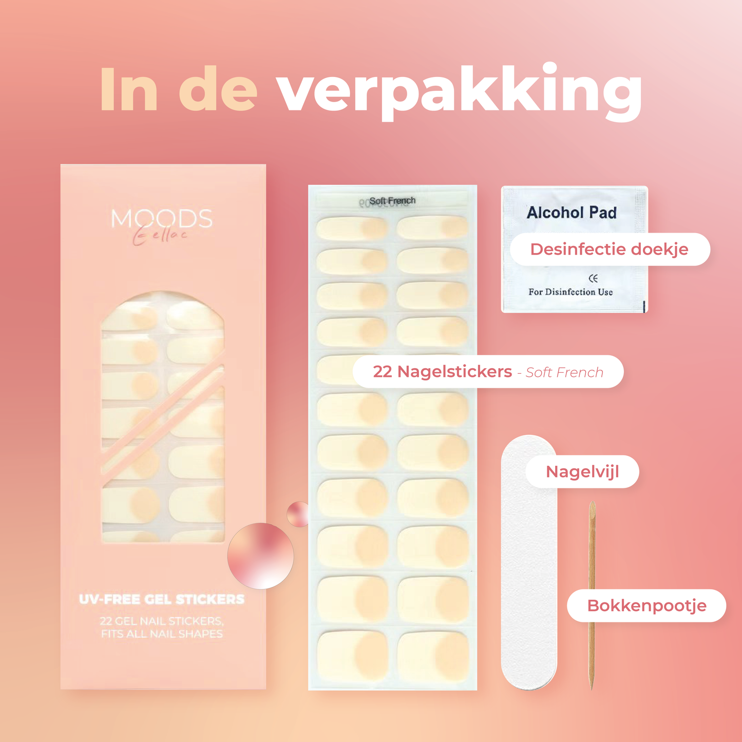 Nagelstickers - Soft French
