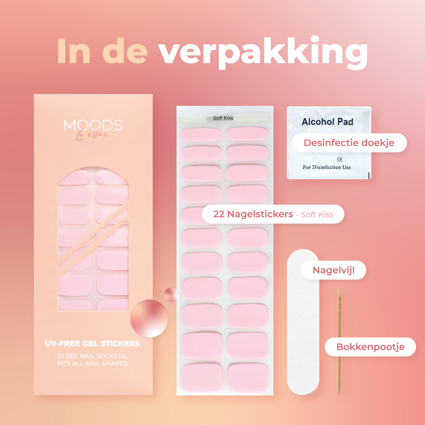 Nagelstickers - Soft Kiss