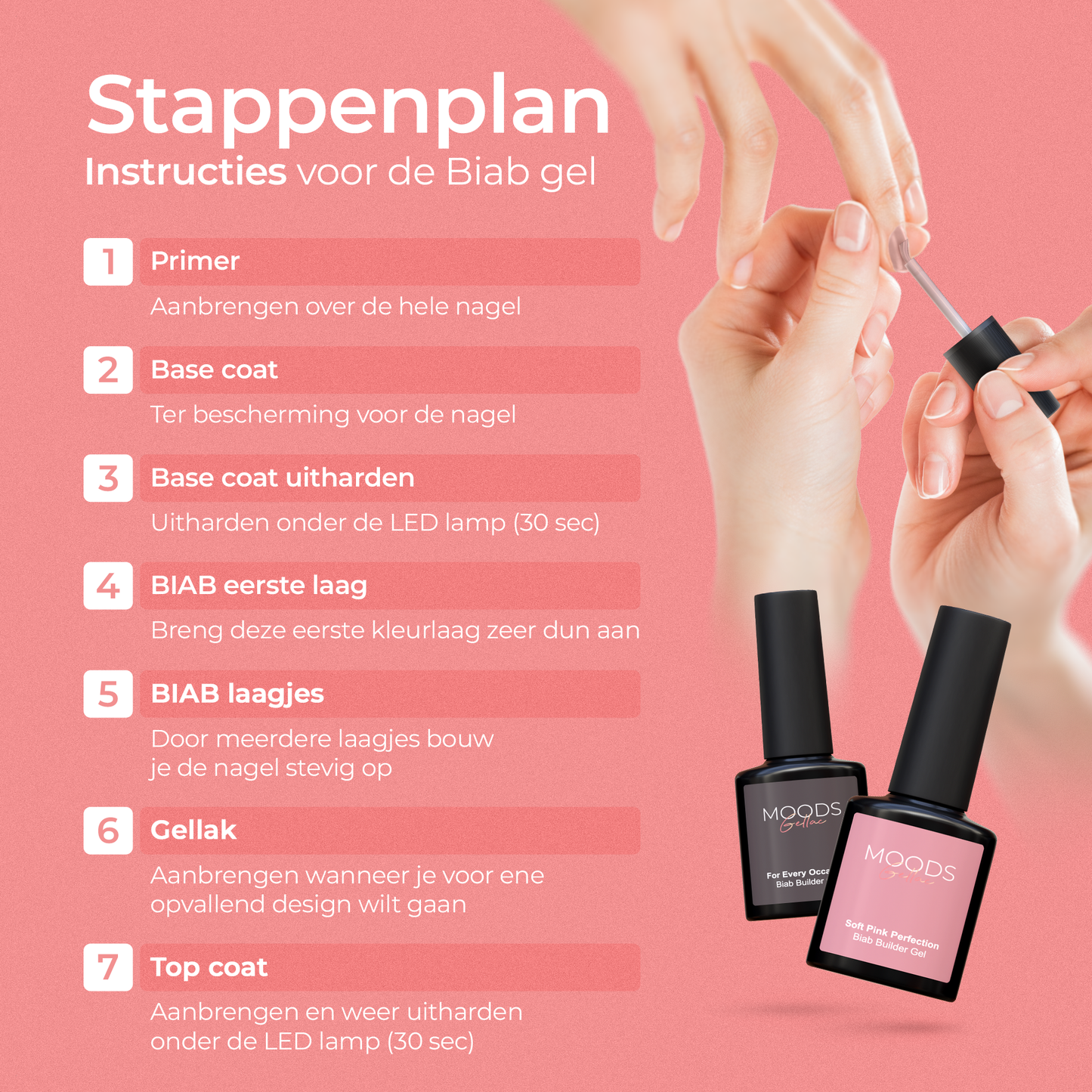 BIAB Nagels Starter Pakket - The Nude - HEMA & TPO Free - Moods Gellac - Moods Gellac