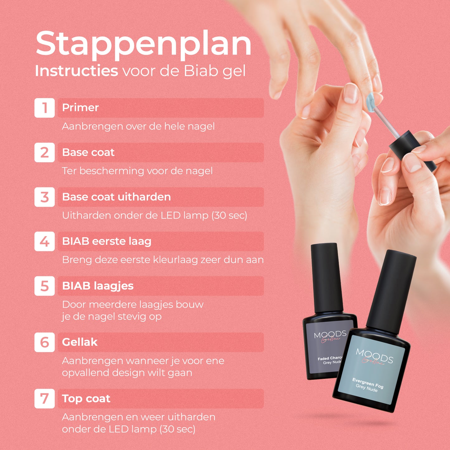 BIAB Nagels Starter Pakket - Grey Nude - HEMA & TPO Free - Moods Gellac