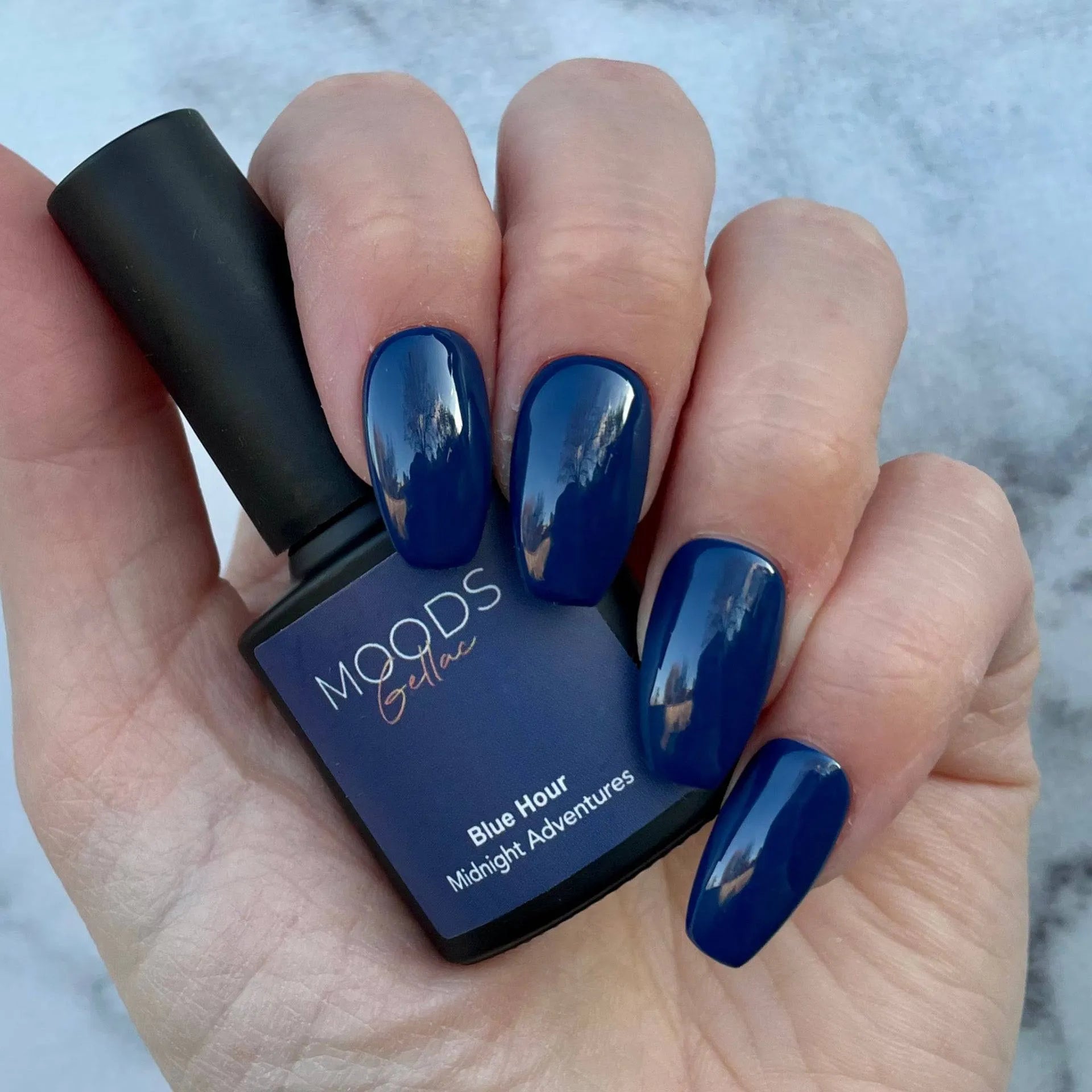 Donker blauwe gellak 302 Blue Hour - Moods Gellac