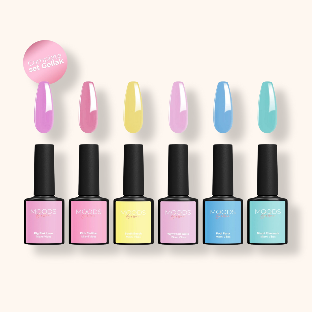 Miami Vibes 6-delige Set - Gellak - Moods Gellac - Moods Gellac