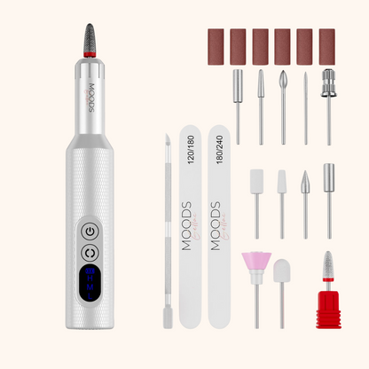 Elektrische Nagelvijl - 20000RPM Draadloos en Oplaadbaar - Wit - Moods Gellac - Moods Gellac