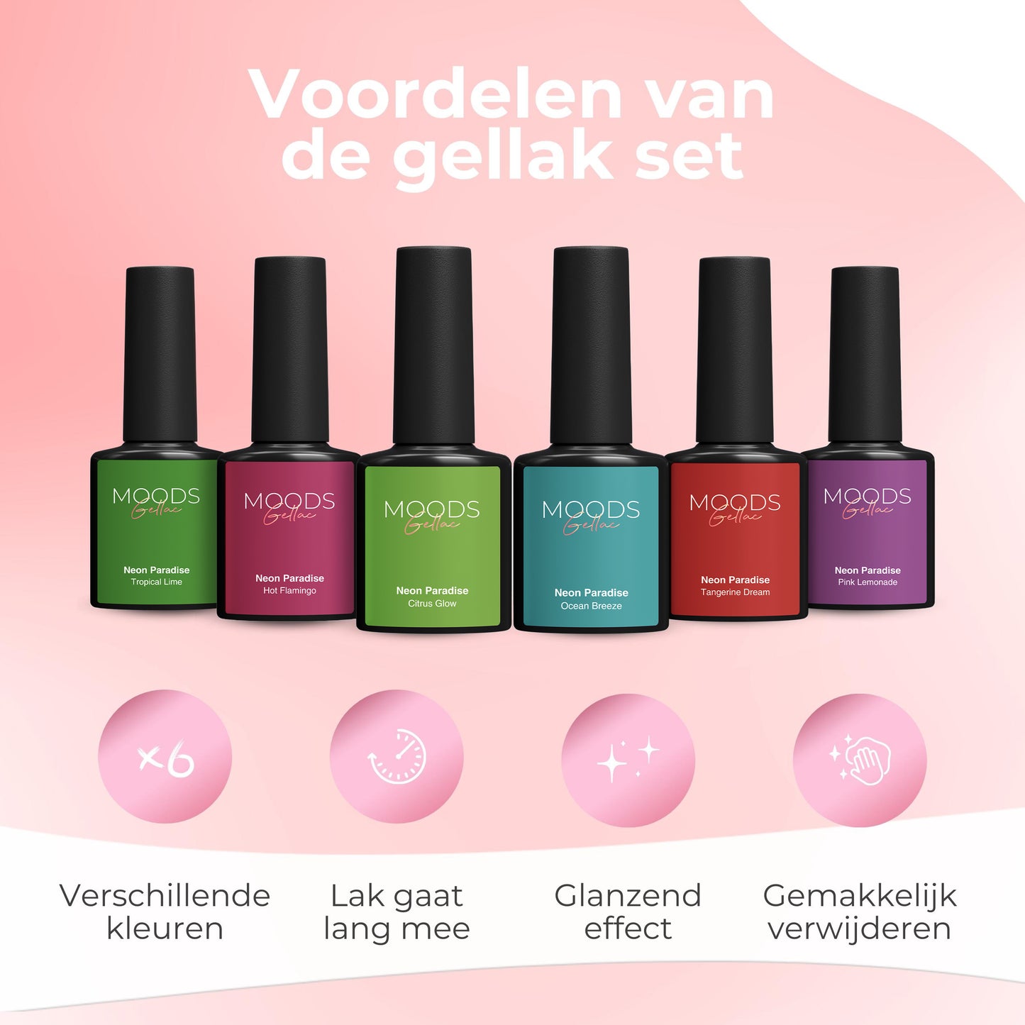 Neon Paradise 6-delige Set - Gellak - HEMA Free - Moods Gellac