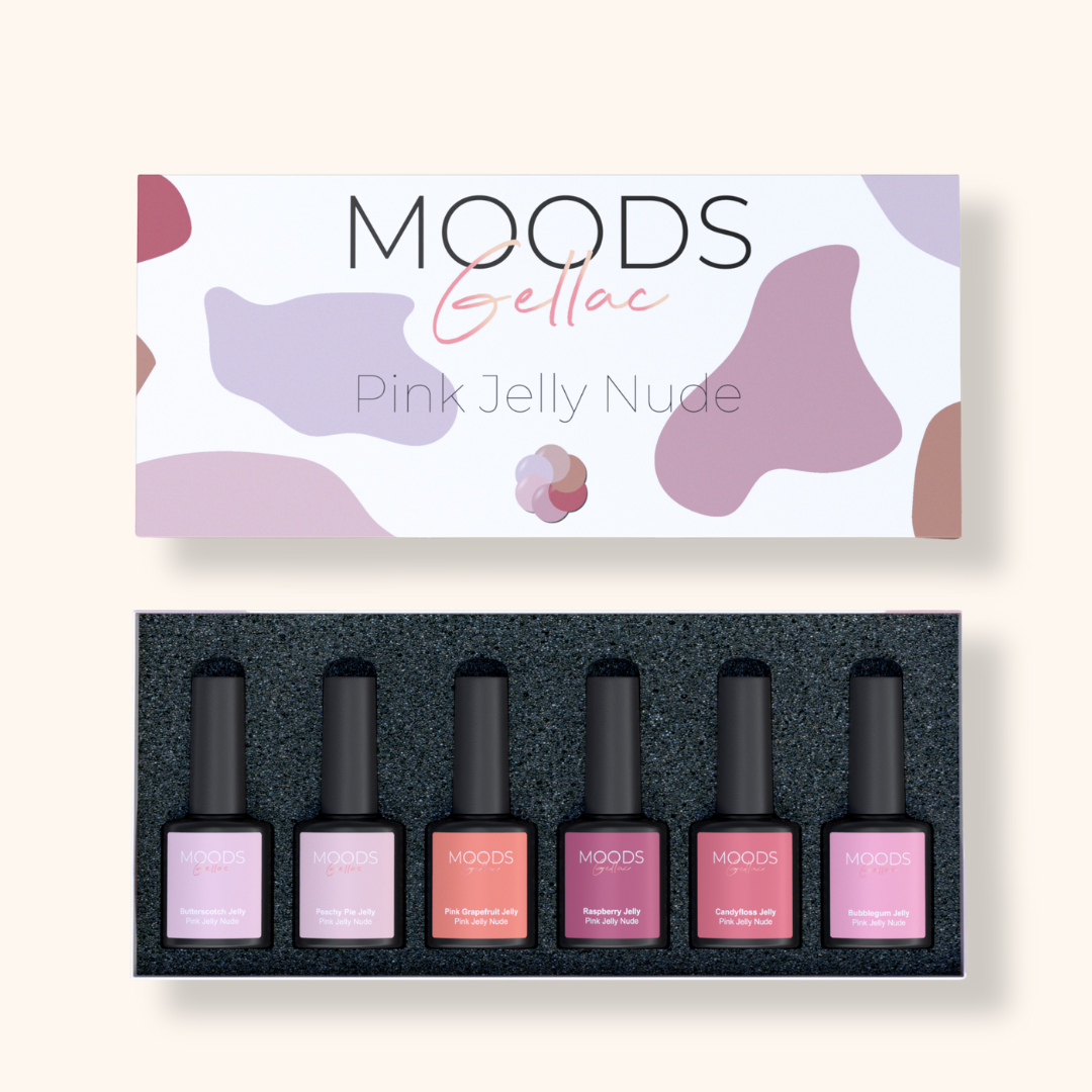 Pink Jelly Nude 6-delige Set - Gellak - Moods Gellac - Moods Gellac