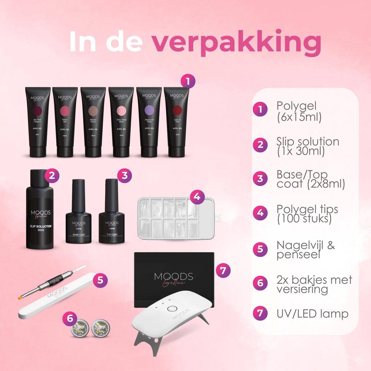 Polygel Set - Secret Dreams - Verpakking | Moods Gellac